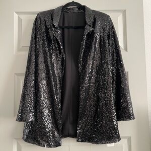 NWT Cupshe Black Sequin Blazer